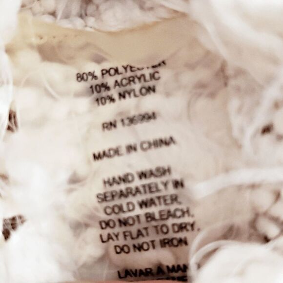 Sioni Cream Women's Sleeveless Sweater Vest Open Front Knit Cardigan Size PM - Picture 6 of 8